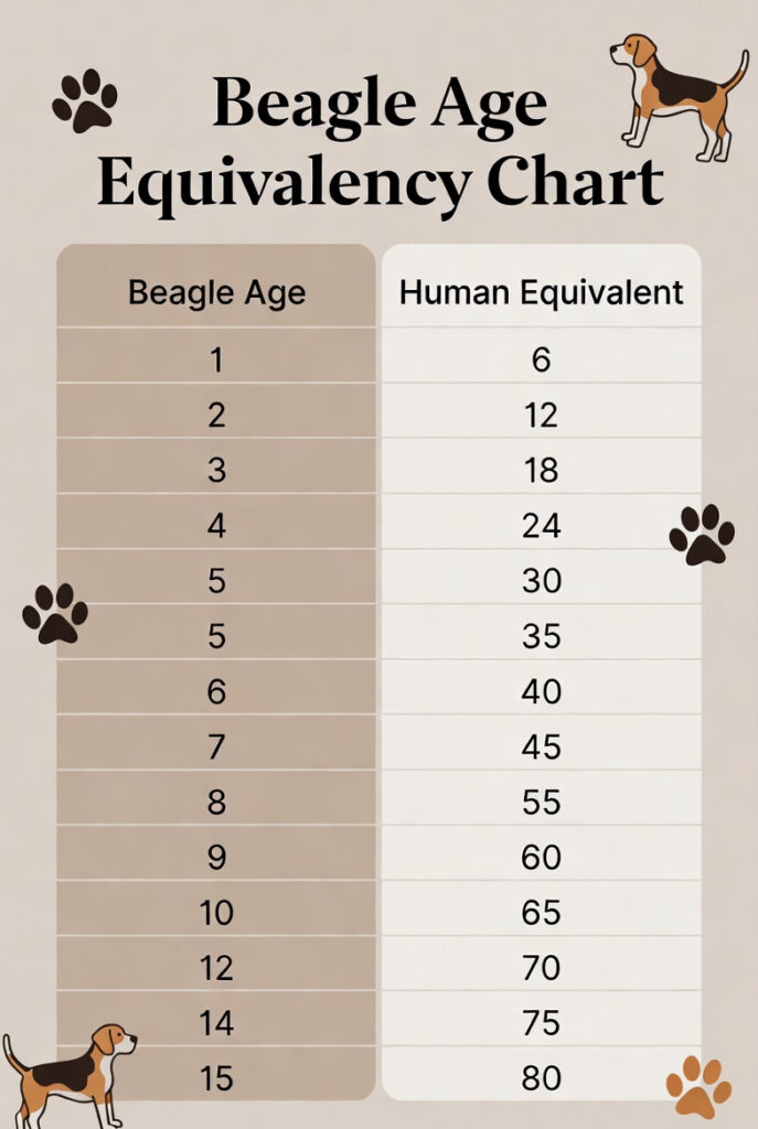 Beagle Puppy Equivalency Chart