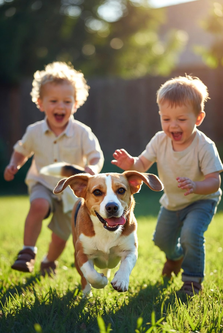 Beagles are naturally social dogs, making them excellent companions for families.