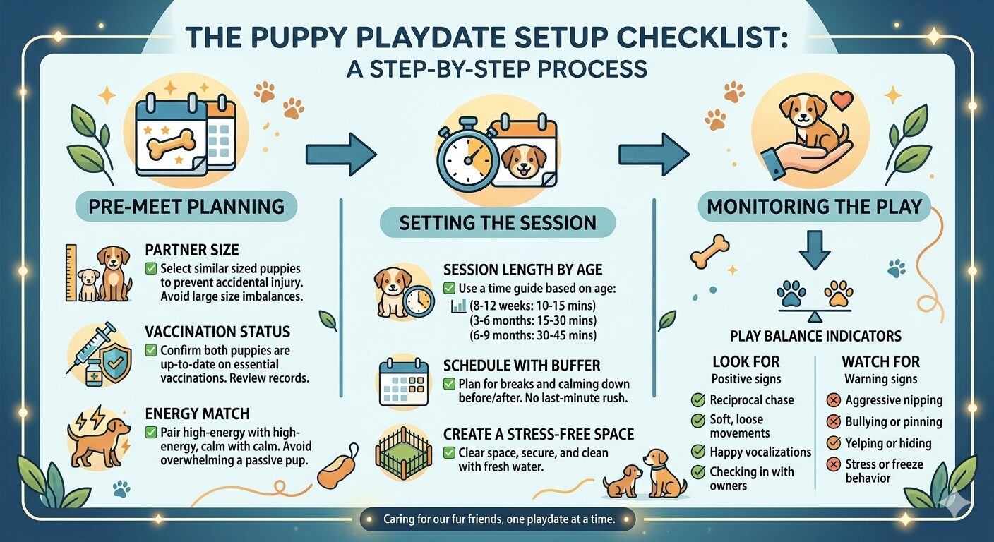 Socialising Your Beagle Puppy Beagle socialisation puppy playdate setup checklist showing partner criteria and session management